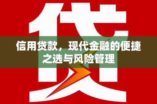 天桥信用贷款，现代金融的便捷之选与风险管理
