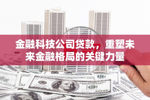 资溪金融科技公司贷款，重塑未来金融格局的关键力量