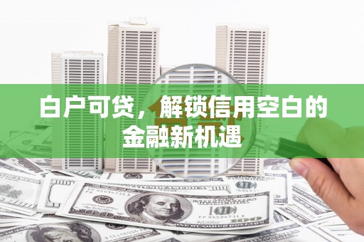 海原白户可贷，解锁信用空白的金融新机遇