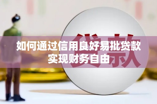 奎文如何通过信用良好易批贷款实现财务自由